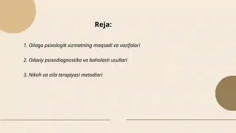 Oilaga psixologik xizmatni tashkil etish 2
