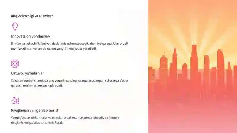 Ixtirochilik va innovatsion faoliyatni qo'llab-quvvatlash 2