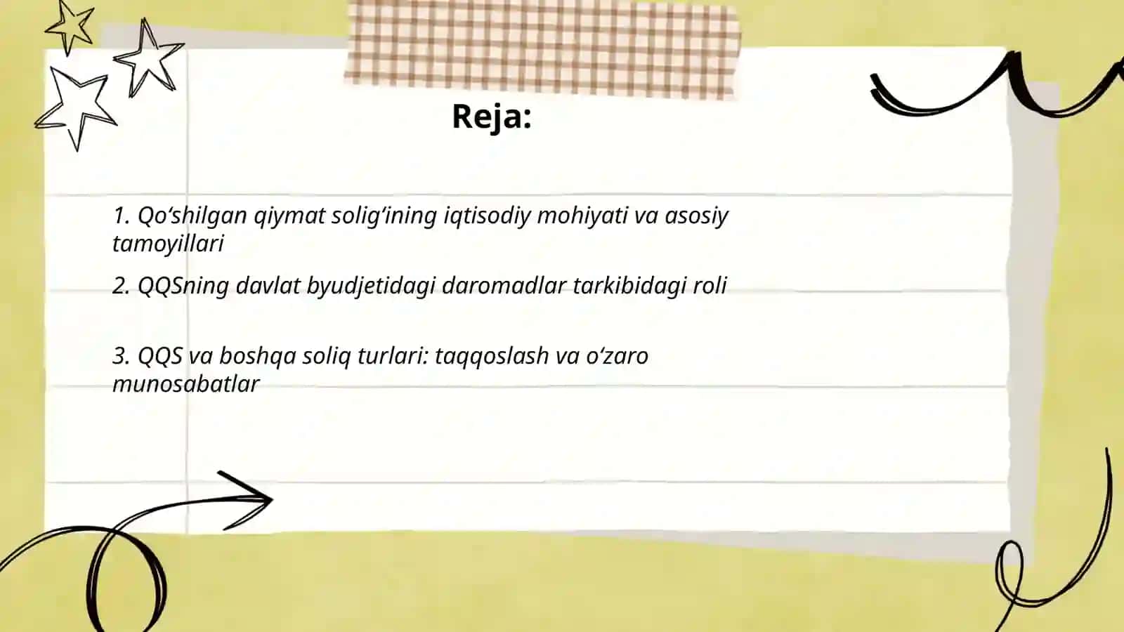 Qoʻshilgan qiymat soligʻining iqtisodiy mohiyati va davlat byudjeti daromadlarini shakillantirishdagi ahamyat 2
