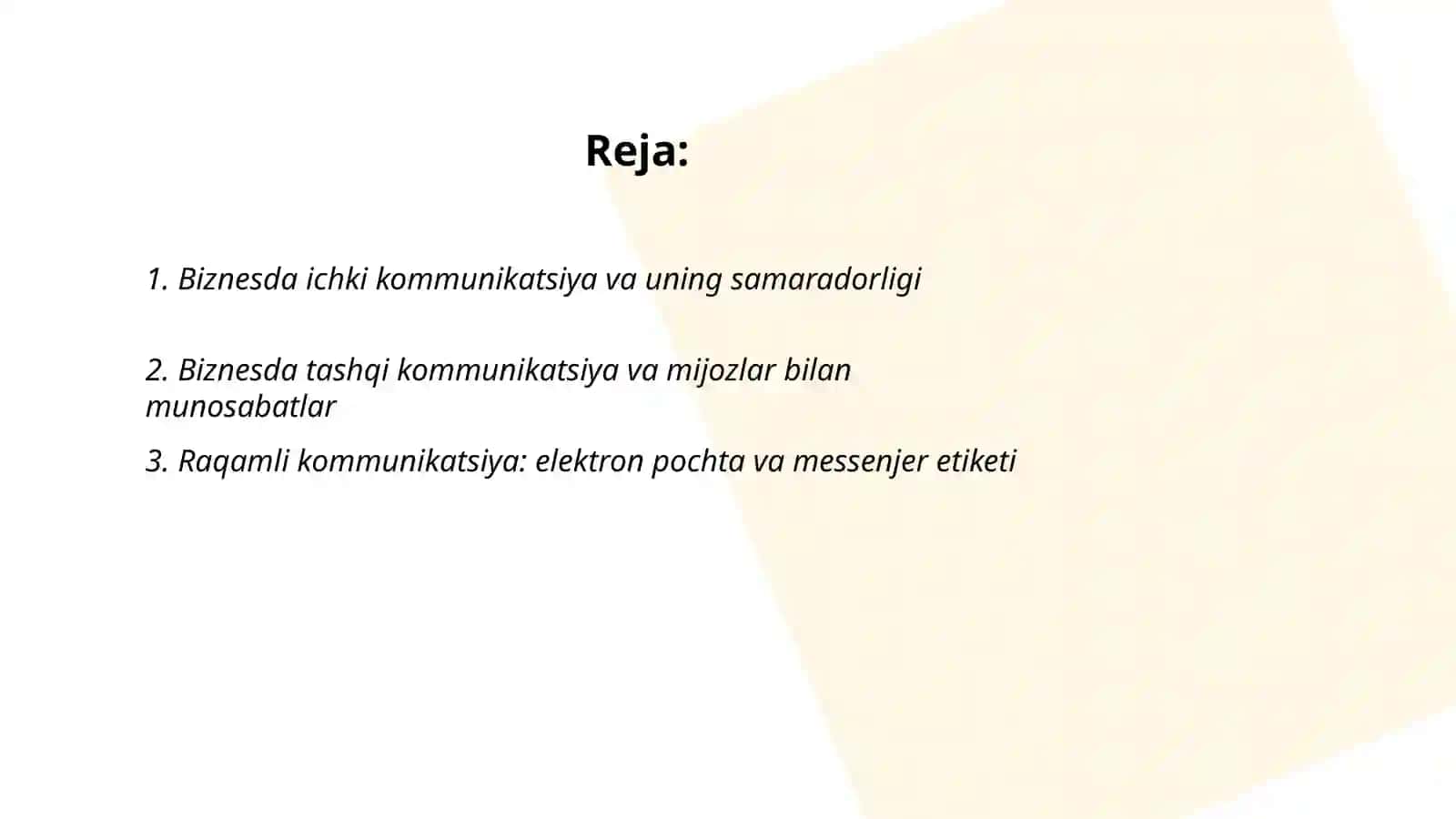 Biznesda kamunikatsiya 2