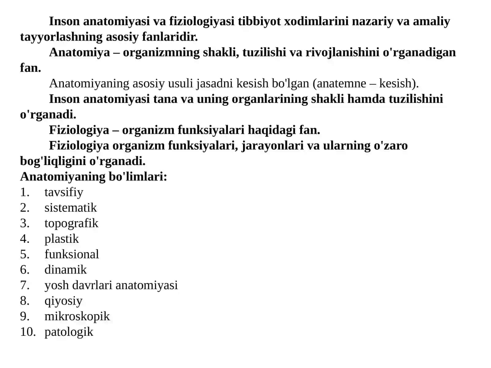 Inson ehtiyojlarining anatomo-fiziologik shakllanishi 2