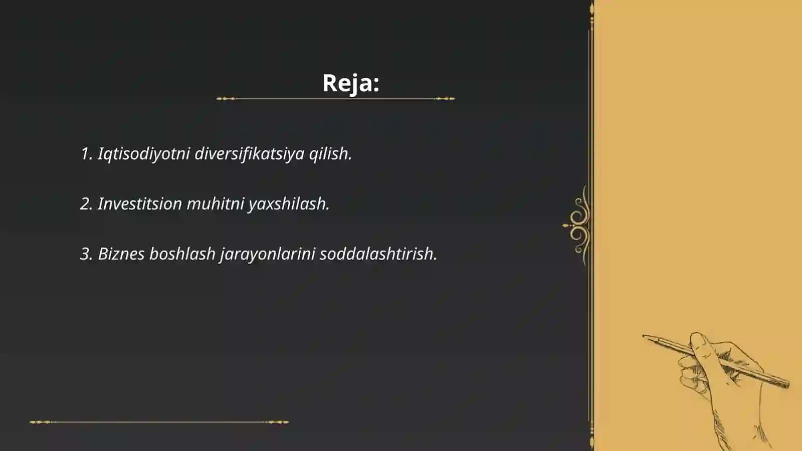 Iqtisodiyotni diversifikatsiya qilish 2