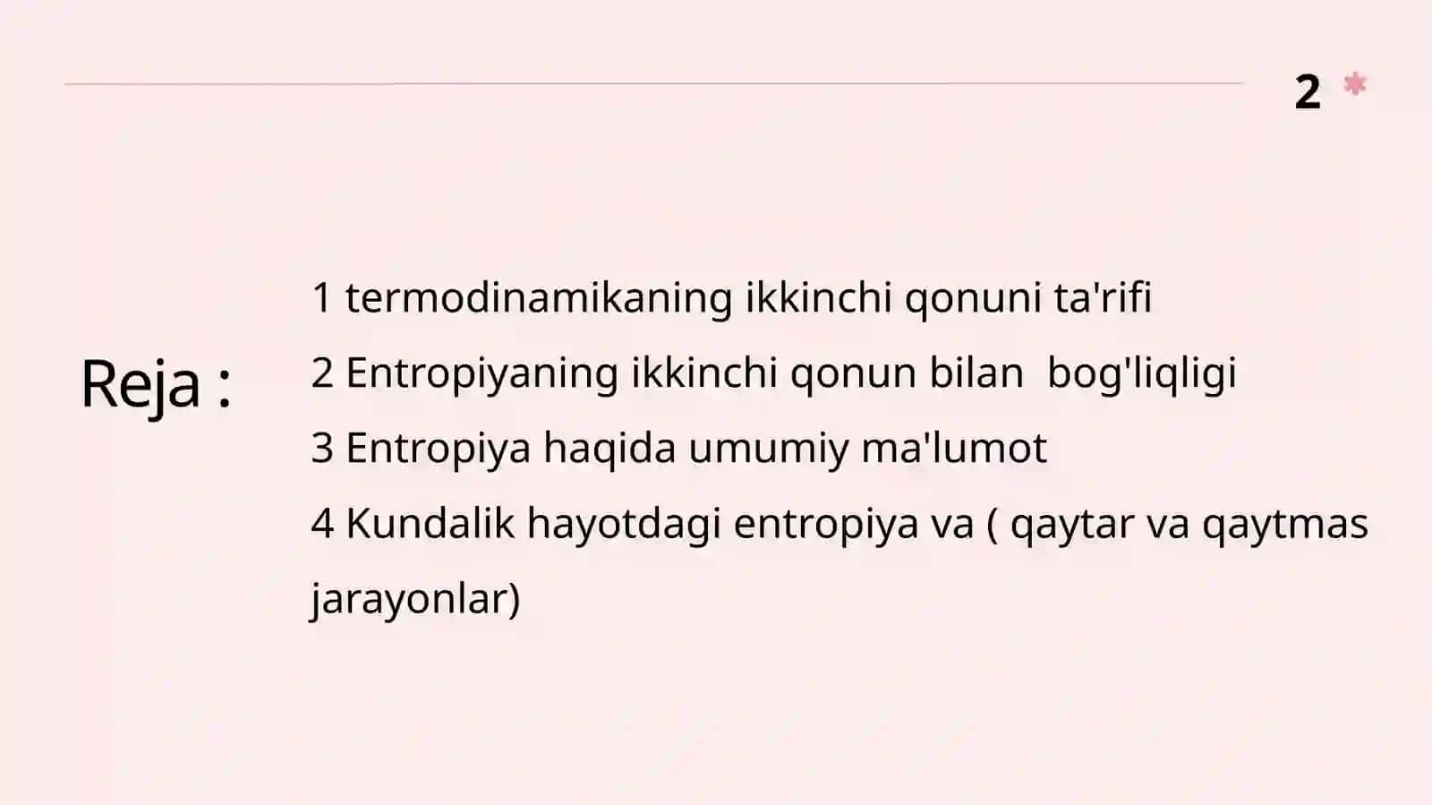entropiyaning o'sish prinsipi 2