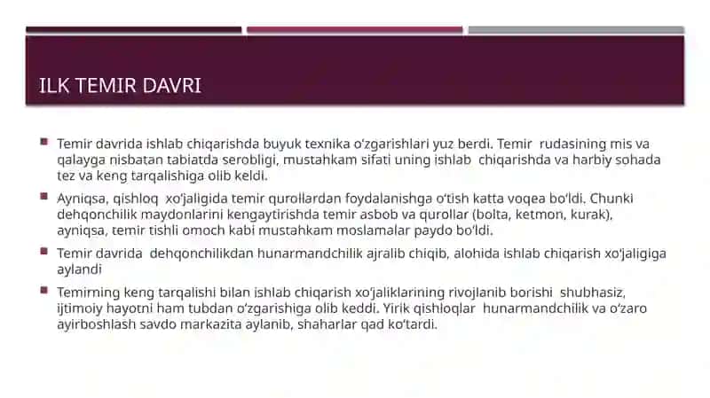 O‘rta Osiyoning ilk temir davri xususiyatlari 2