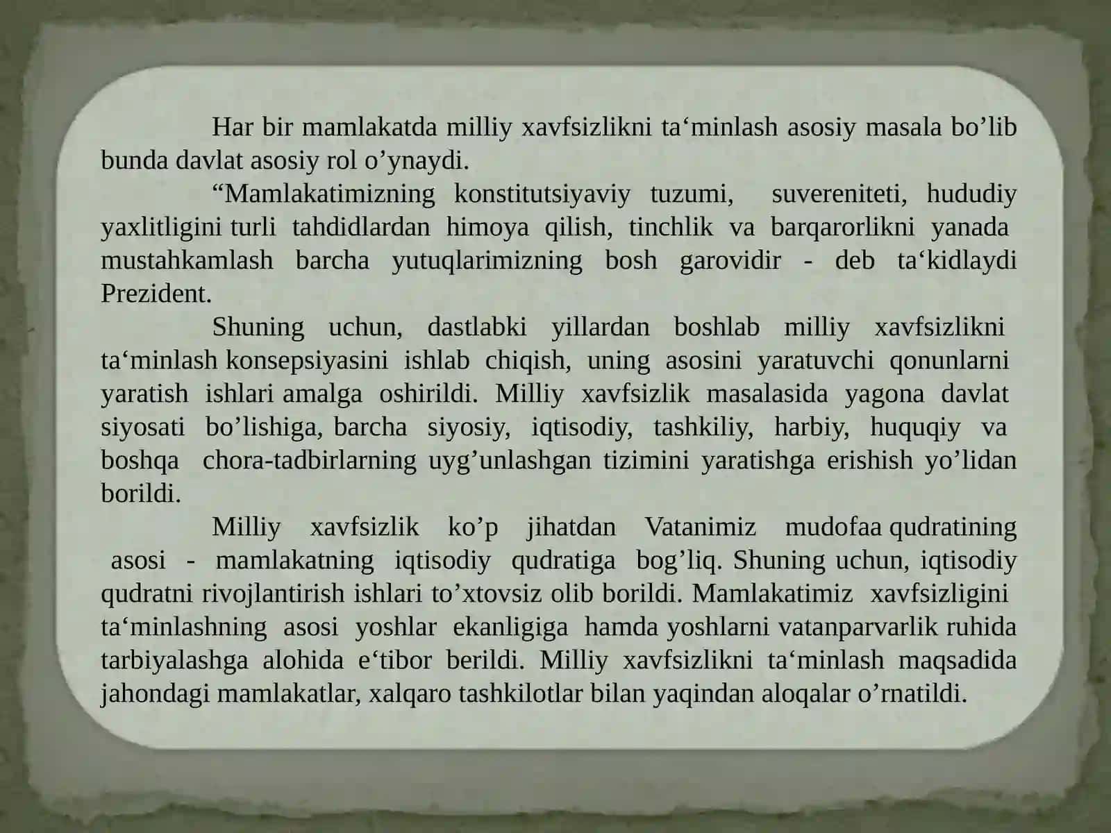 MUSTAQILLIKNING DASTLABKI YILLARIDA O’ZBEKISTON RESPUBLIKASINING MUDOFAA TIZIMI 2
