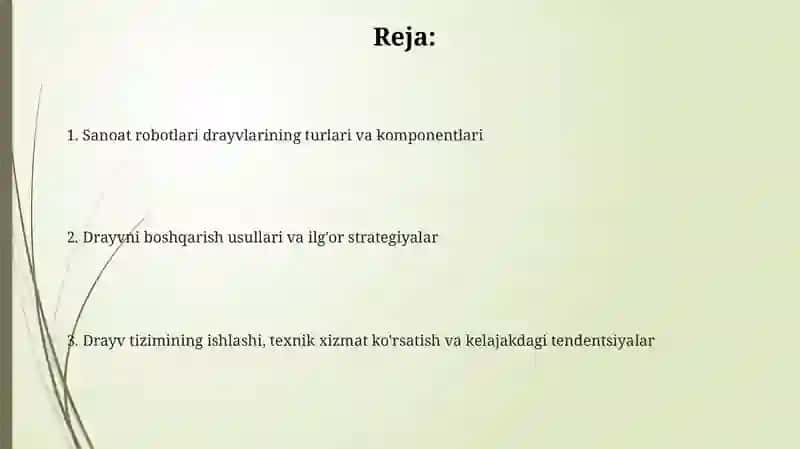 Sanoatrobotlarining yuritmalari 2
