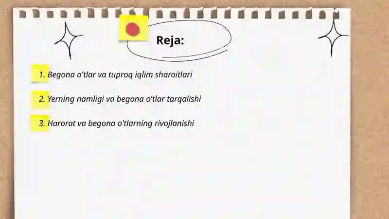 Begona oʻtlarning tuproq iqlimi sharoit va ekinlari agrotexnikasiga bogʻliq tarqalishi va ularga qarshi kurash 2