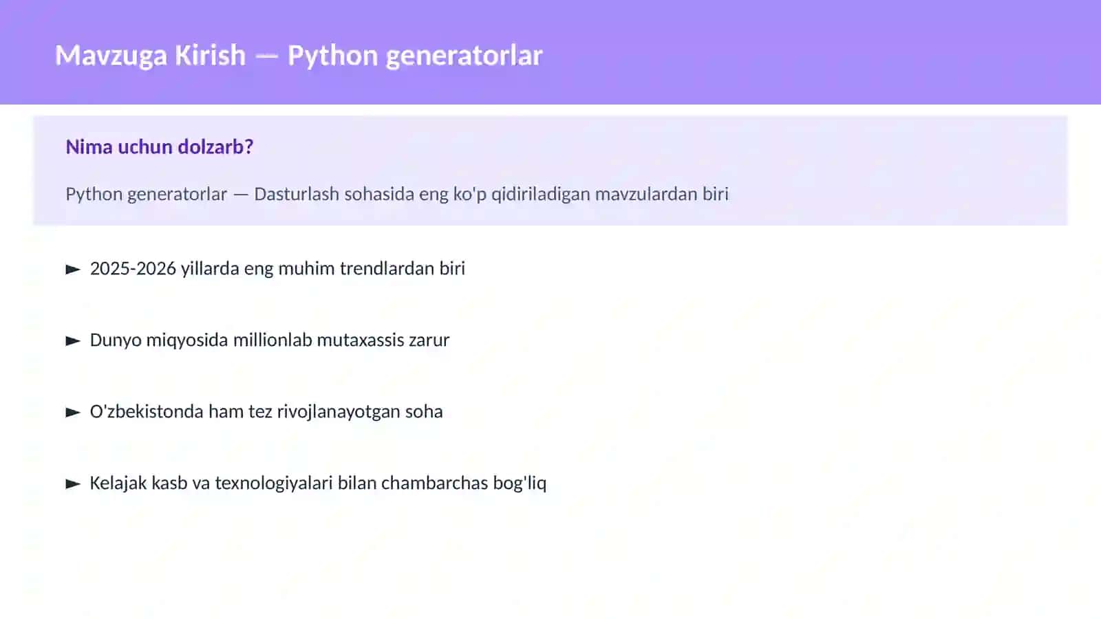 PYTHON DASTURLASH 2