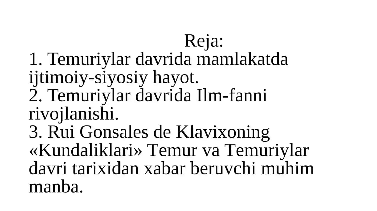 Temuriylar davri tarixoga oid yozma manbalar 2
