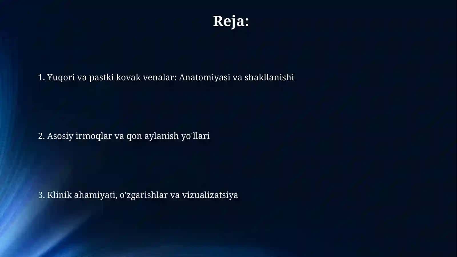 Yuqori va pastki kovak venalar: Anatomiyasi va shakllanishi 2