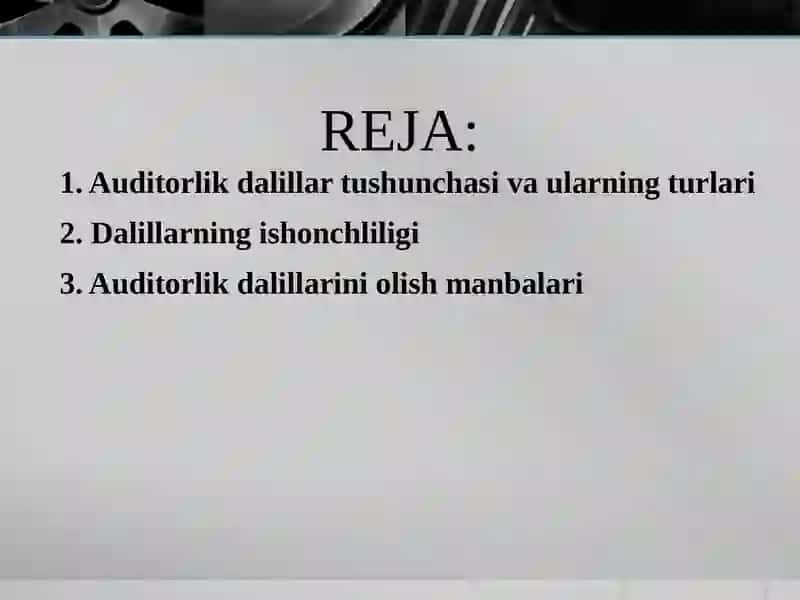 Auditorlik Dalillar 2