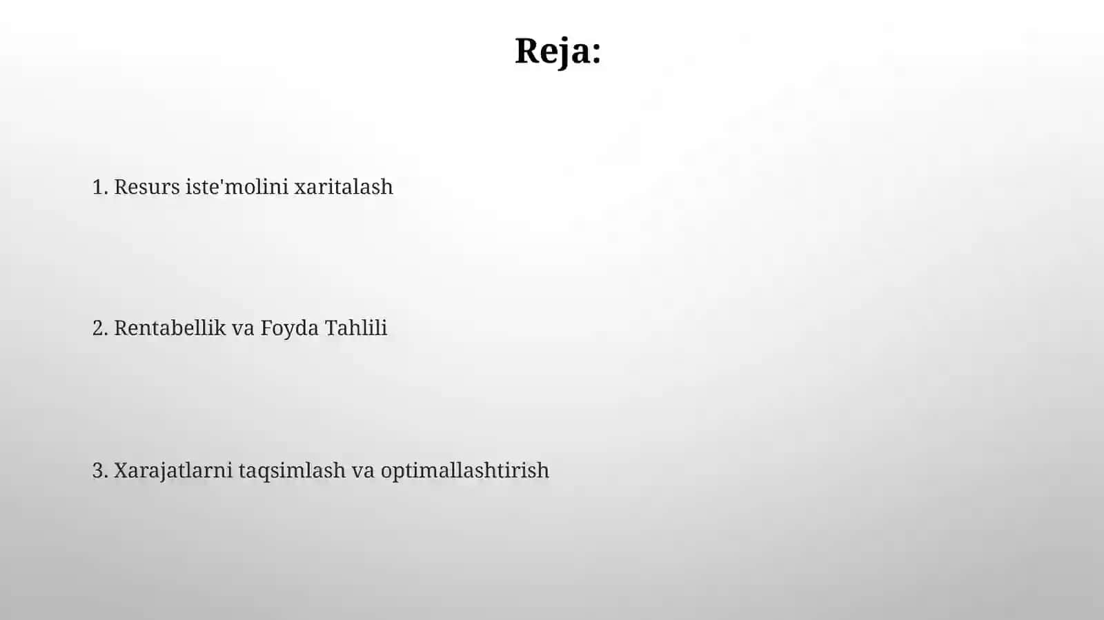 Samaradorlik resurslardan samarali foydalanish bilan to'g'ridan-to'g'ri bog'liq 2