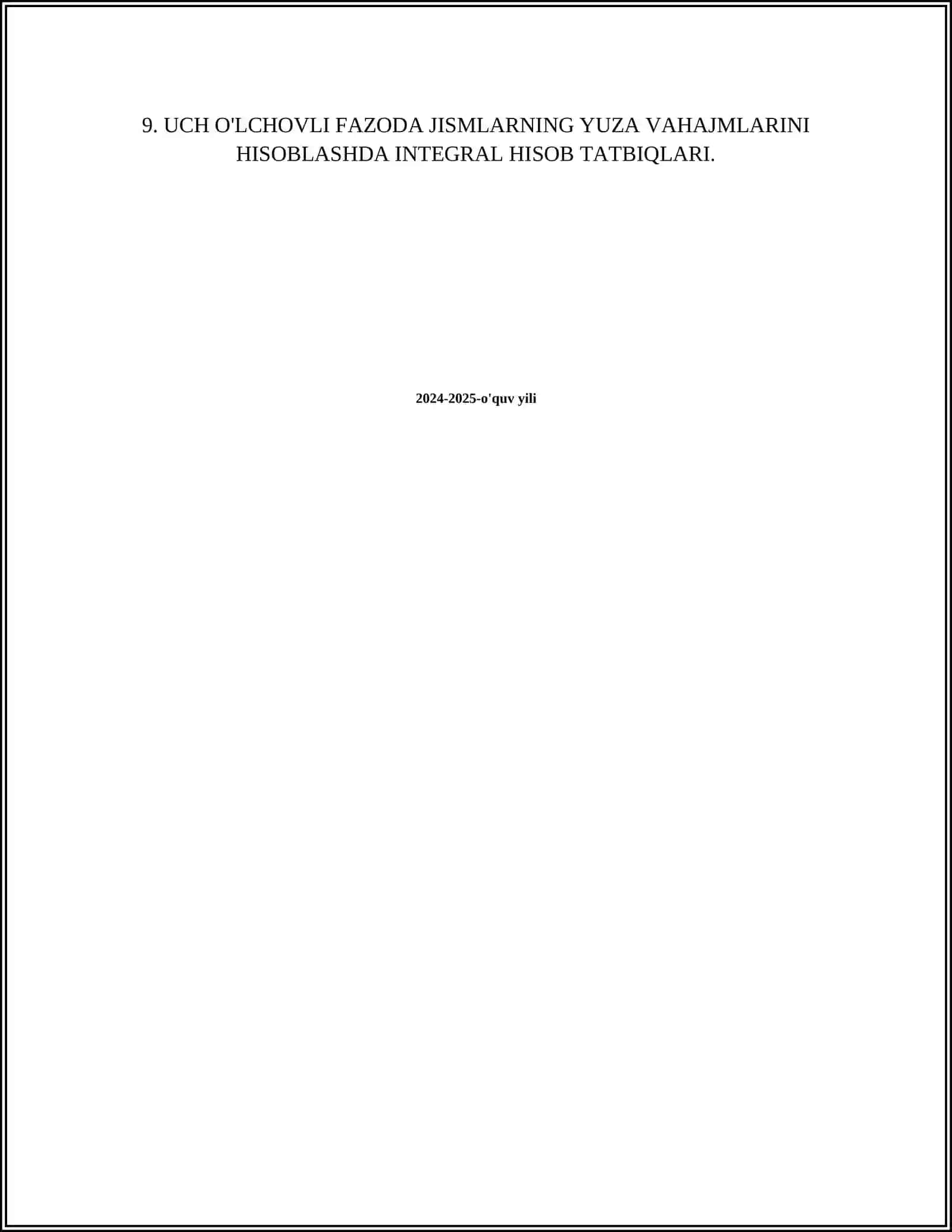 FOYDA, XARAJAT VA BOSHQA IQTISODIY KOʻRSATKICHLAR TAHLILIDA INTEGRAL HISOB TATBIQLARI 2