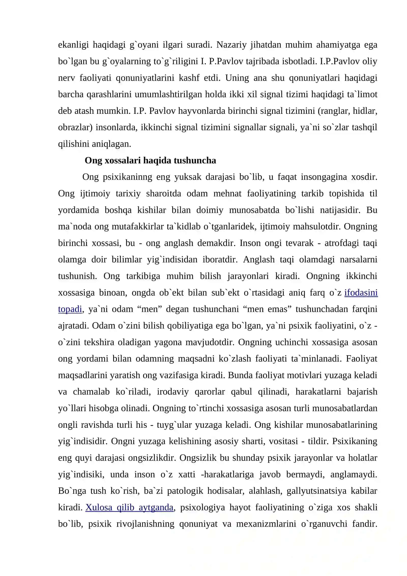Psixikaning aks ettirish va boshqaruvchilik vazifalari 2