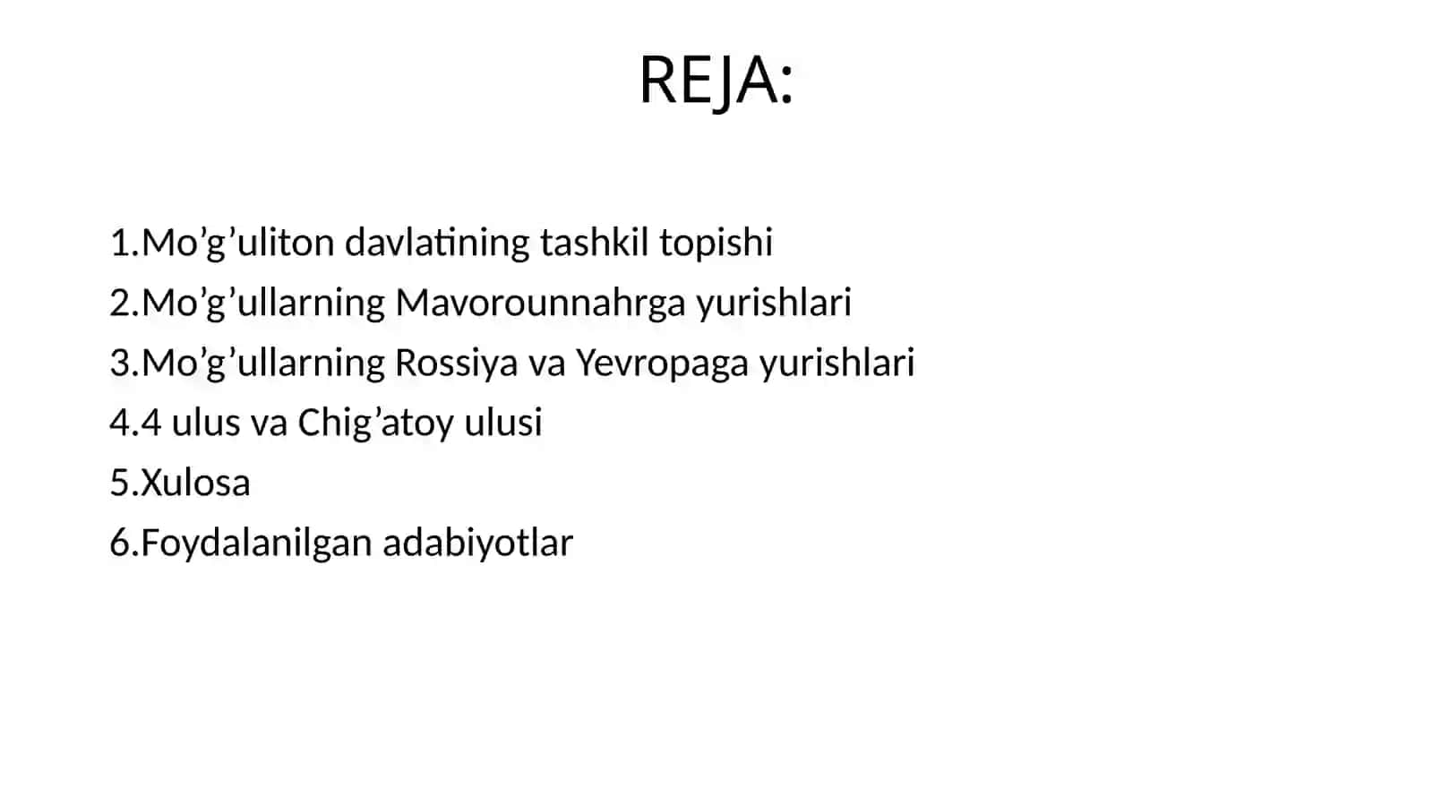 O’rta asrlarda Mo’g’ulistonda davlatining vujudga kelishi 2