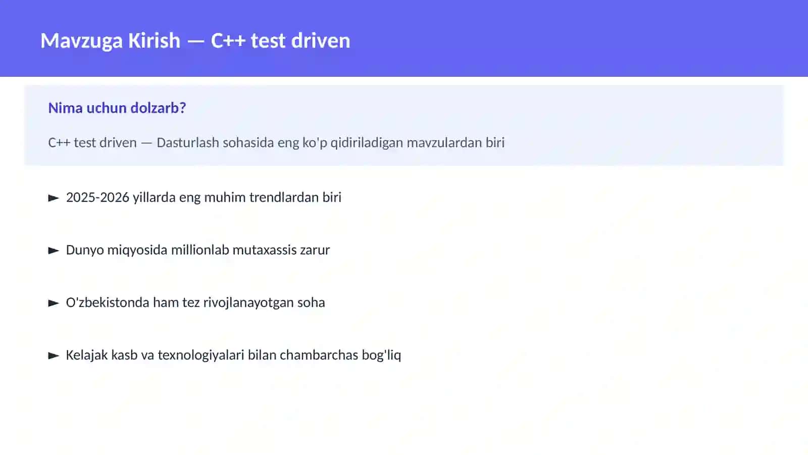 C++ VA TIZIM DASTURLASH 2