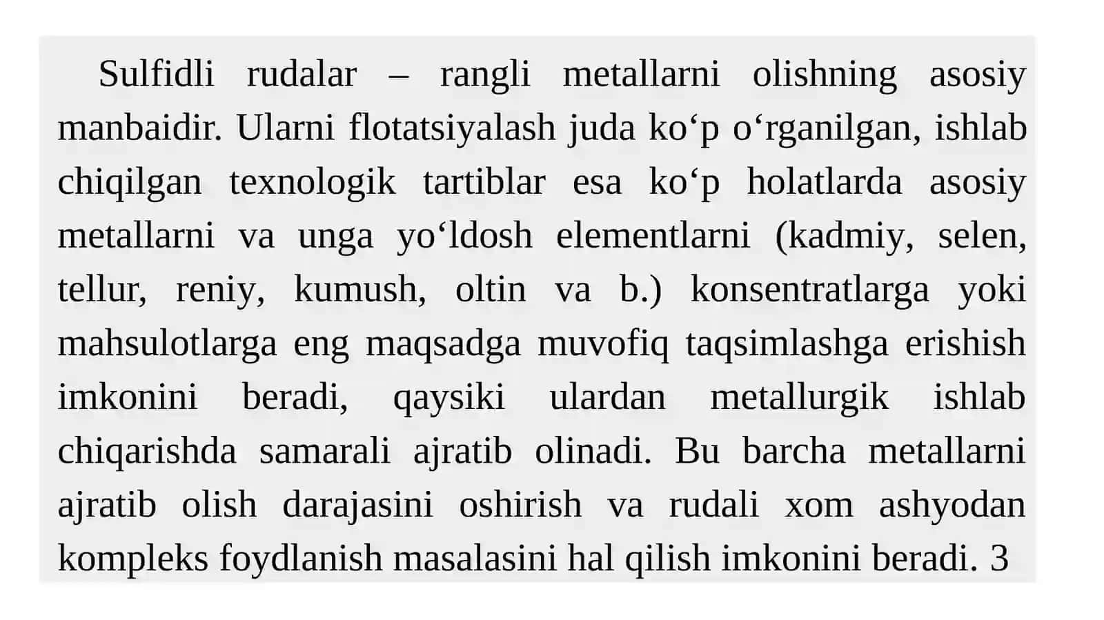 SULFIDLI RUDALARNI VA SOF METALLARNI FLOTATSIYALASH 2