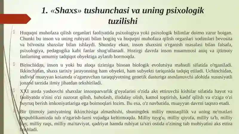 Shaxs Psixologiyasi 2
