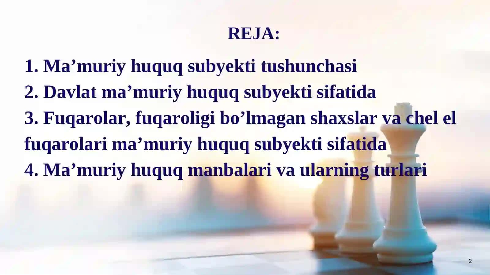 MA’MURIY HUQUQ SUBYEKTLARI VA MANBALARI 2