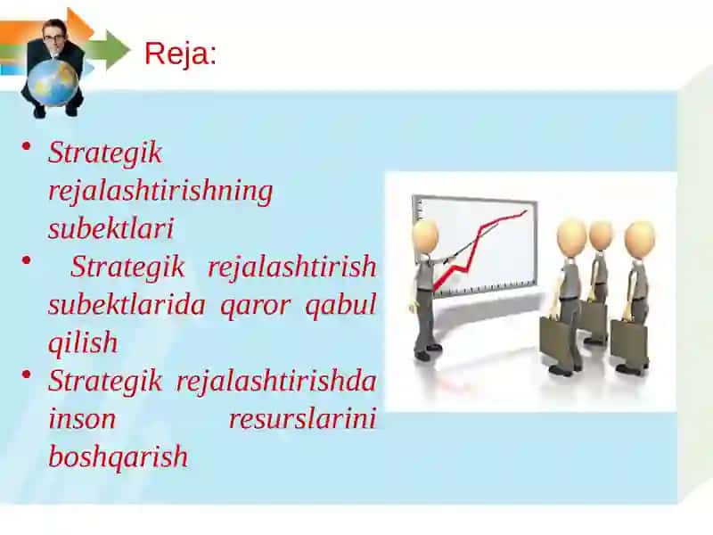 Strategik rejalashtirishning  subyektlari 2