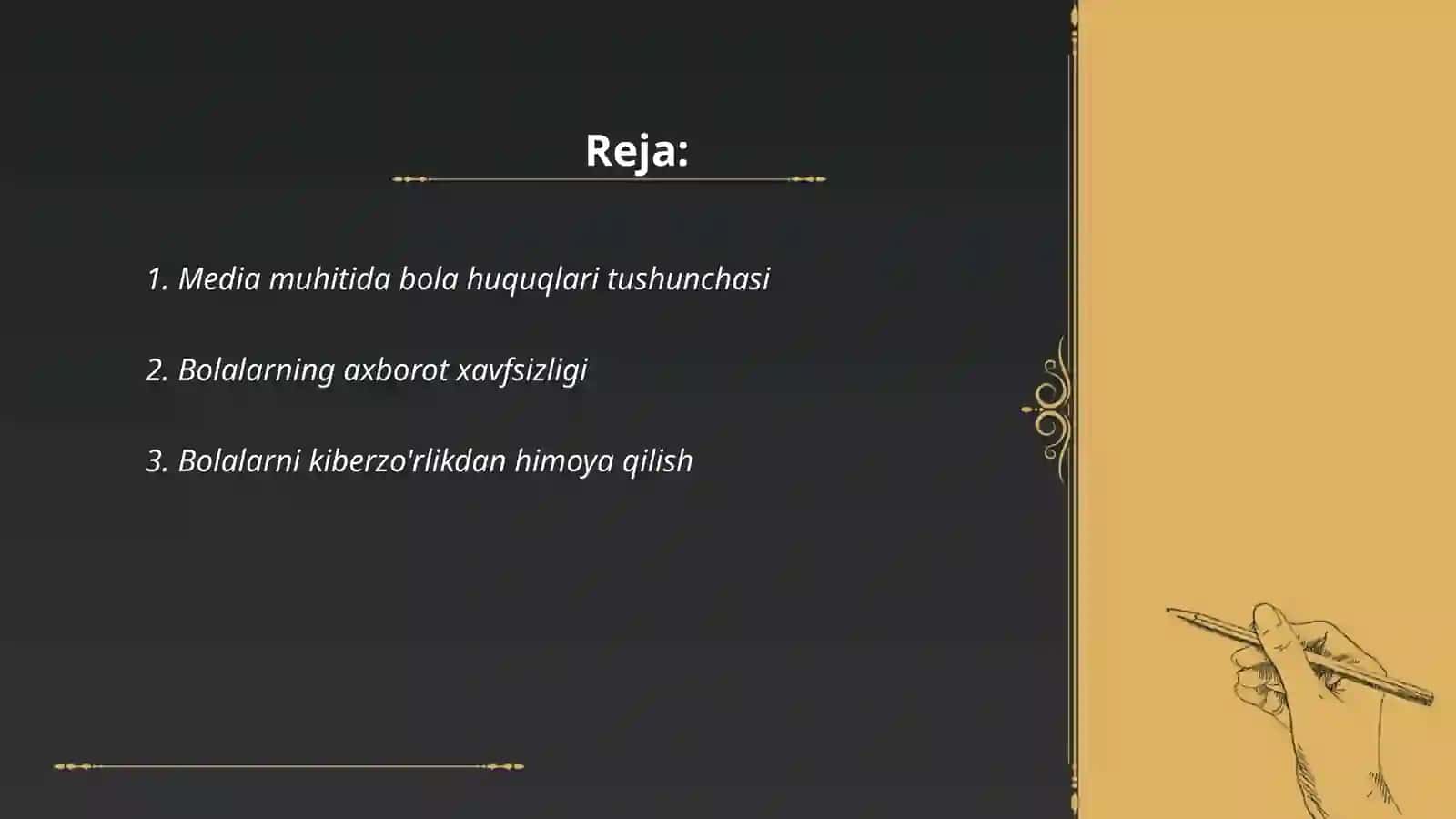 Media muhitda bola huquqlari 2
