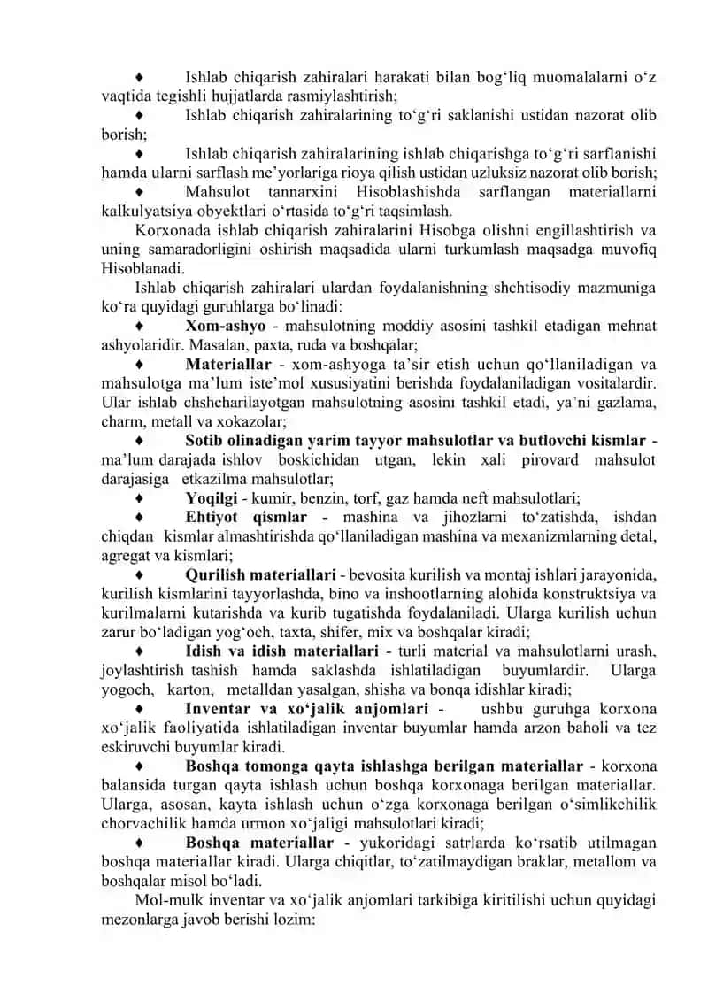 TOVAR-MODDIY ZAHIRALAR HISOBI 2