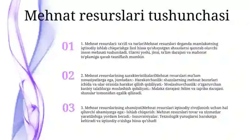 Mehnat Resurslari Tushunchasi Va Ularning Xususiyatlari 2