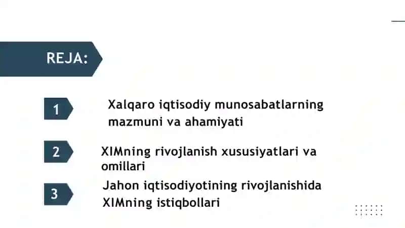 Jahon iqtisodiyotining rivojlanishida XIMning faoliyati va xususiyatlari 2
