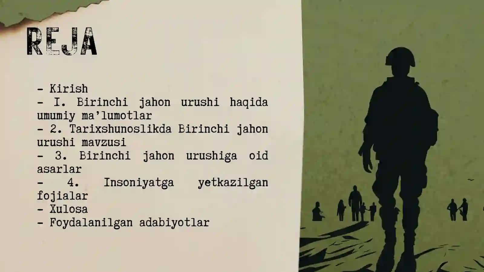 Birinchi jahon urushi haqida umumiy ma’lumotlar 2