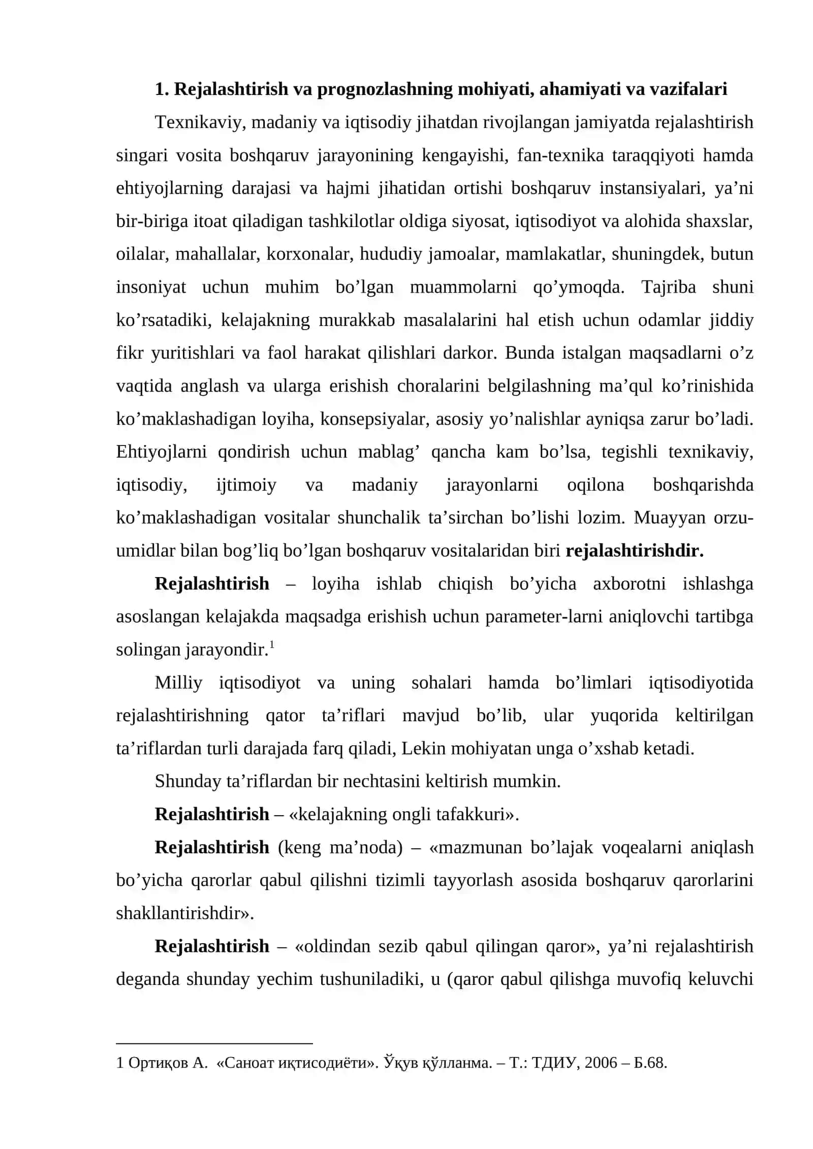 Rejalashtirish va prognozlash 2