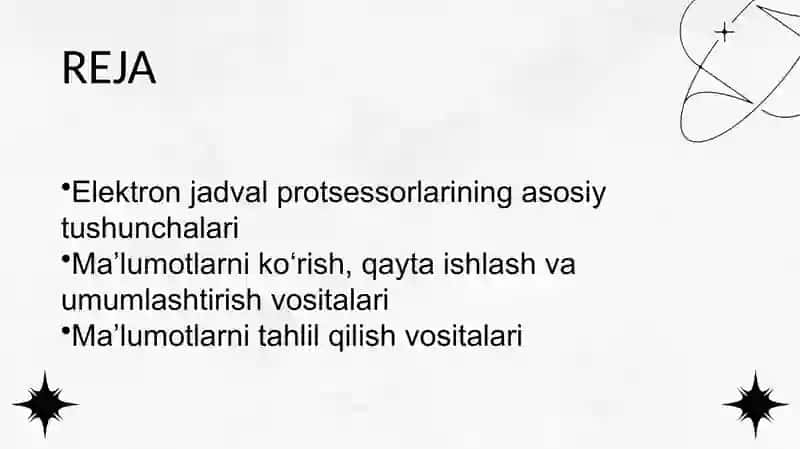 Iqtisodiy masalalarni yechishda elektron jadval protsessorlaridan foydalanish 2