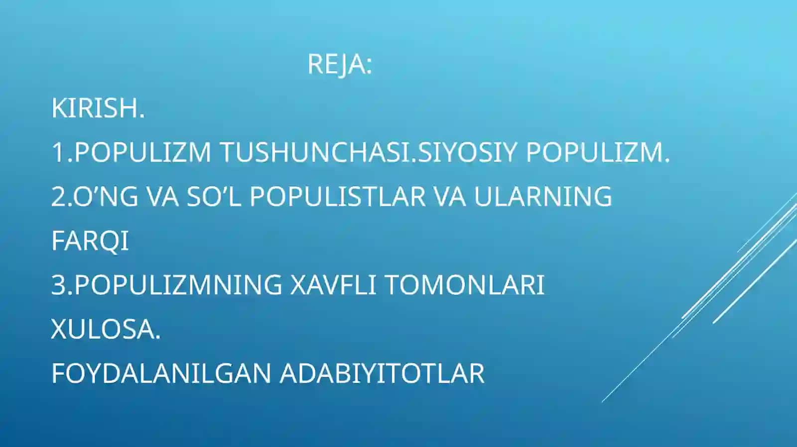Siyosiy populizm fenomeni 2