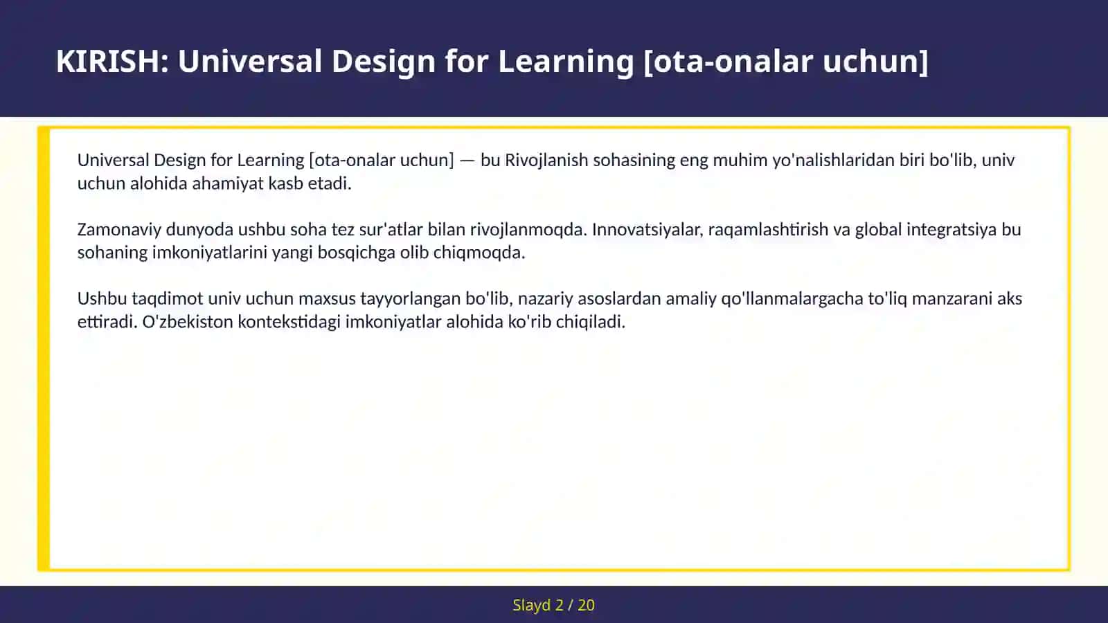Universal Design for Learning [OTA-ONALAR UCHUN] 2