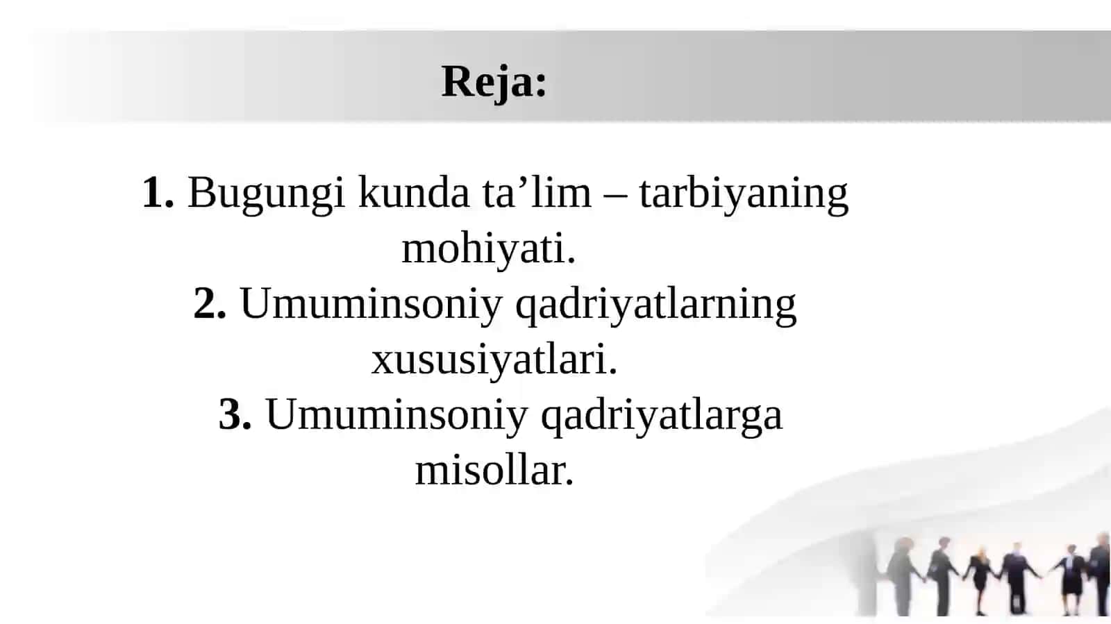 O’quvchilar ongiga umuminsoniy qadriyatlarini singdirish 2
