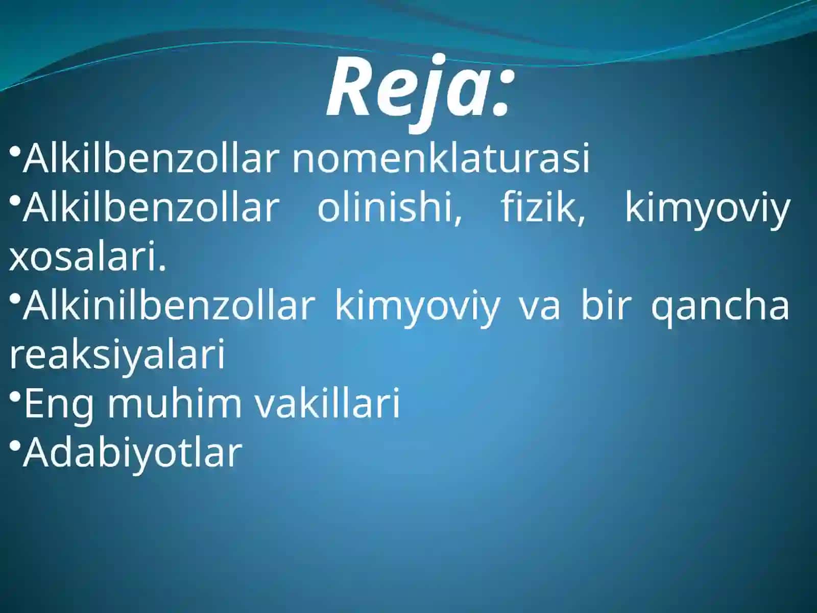 Alkil va alkinil benzollar 2