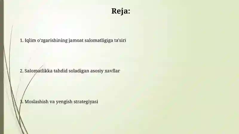 Iqlim isishi oqibatlarining aholi sogʻligiga taʼsiri 2