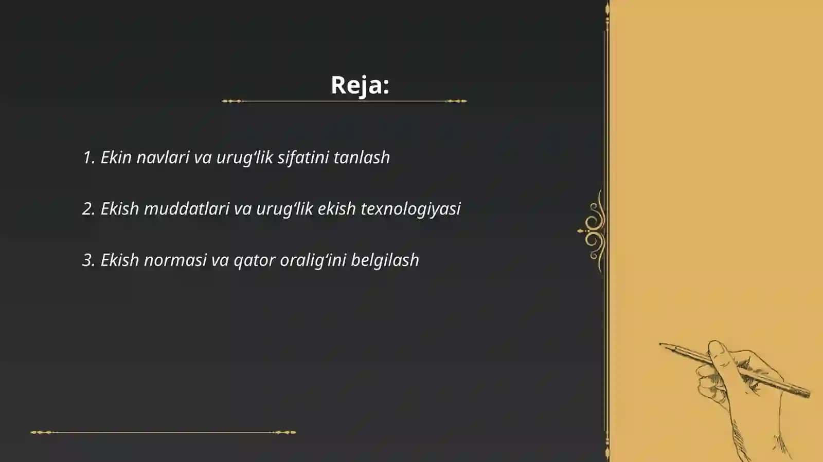 Agrosenozlarga agrotexnik tadbirlar 2