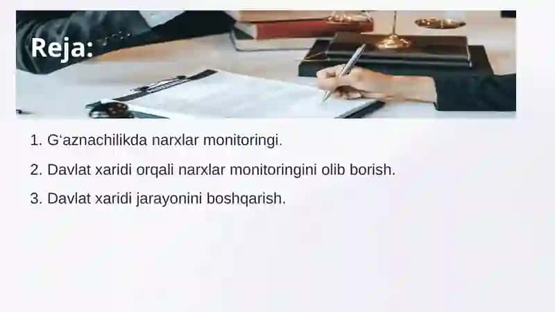 G‘aznachilikda narxlar monitoringi 2