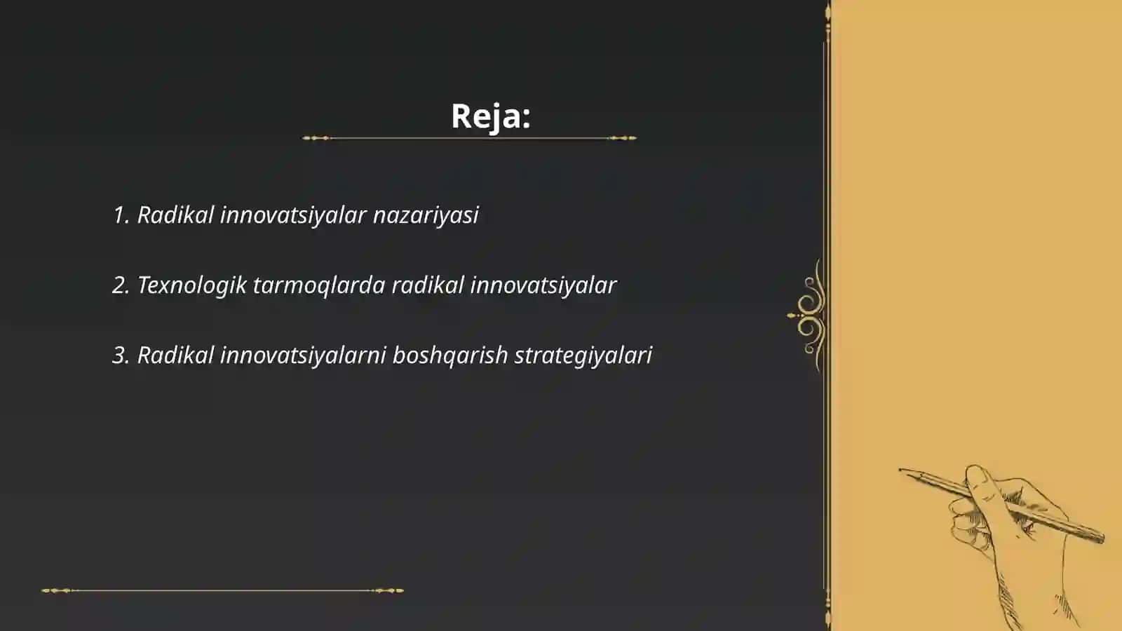 Radikal innovatsiyalar nazariyasi 2