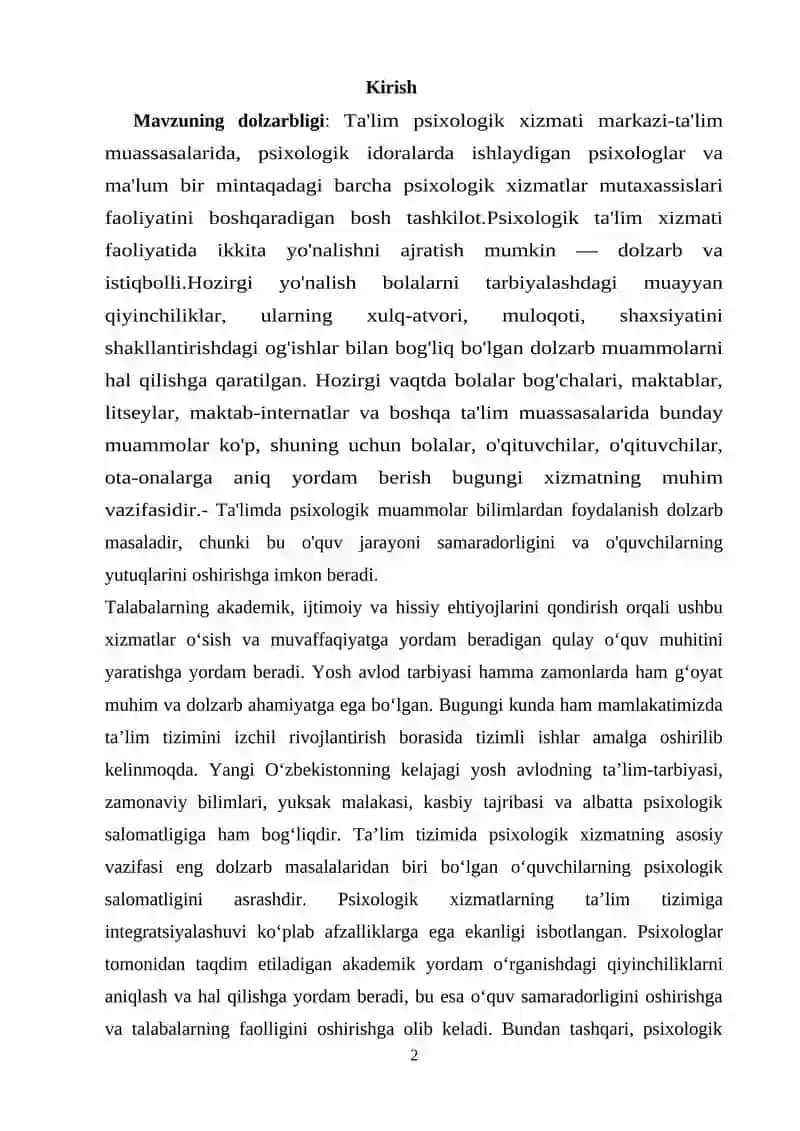 Psixologik muammolarni o`rganuvchi labaratoriyalarning ochilishi 2