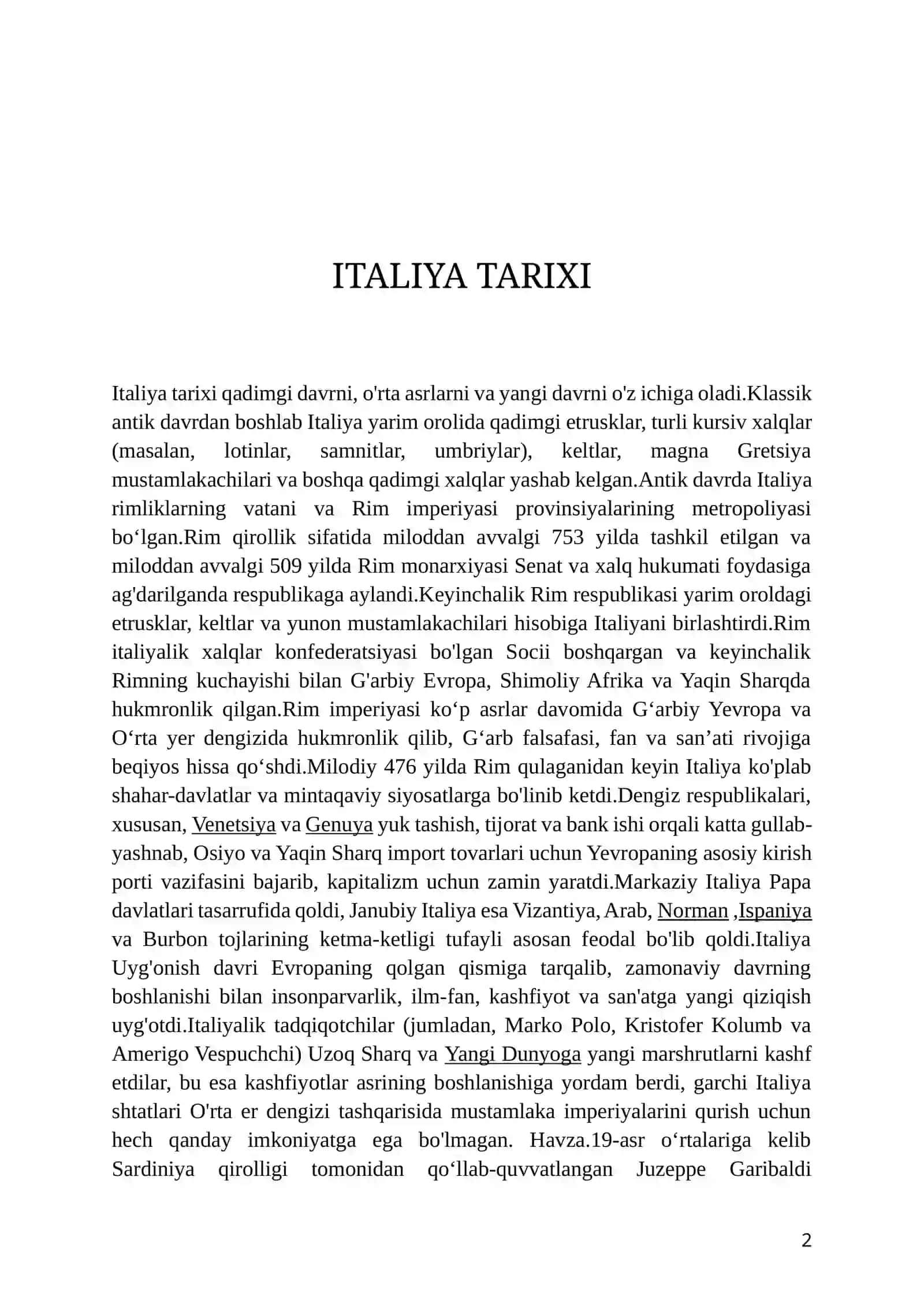 ITALIYA TARIXI 2