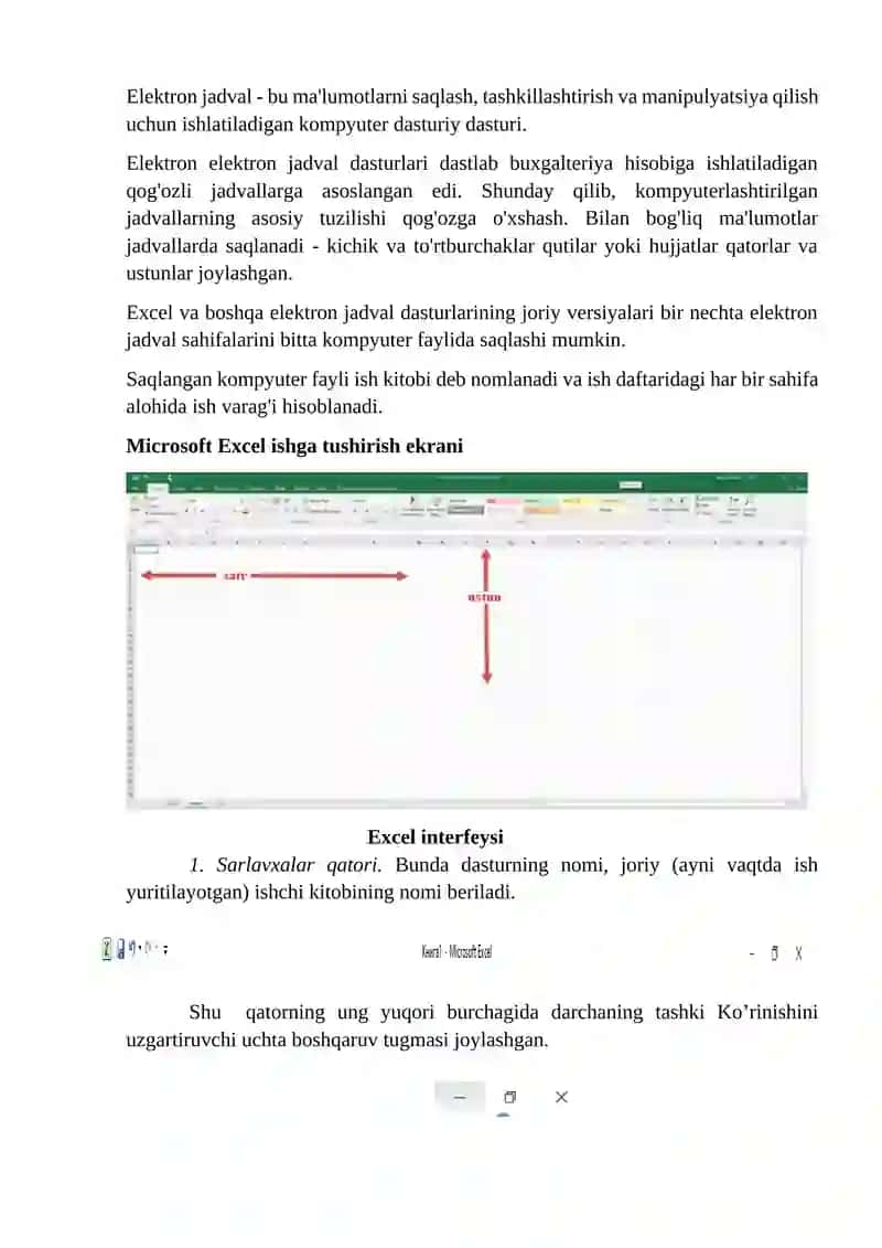 Iqtisodda axborot kommunikatsion texnologiyalar va tizimlar sohasida elektron jadvallarni yaratish texnologiyasi 2