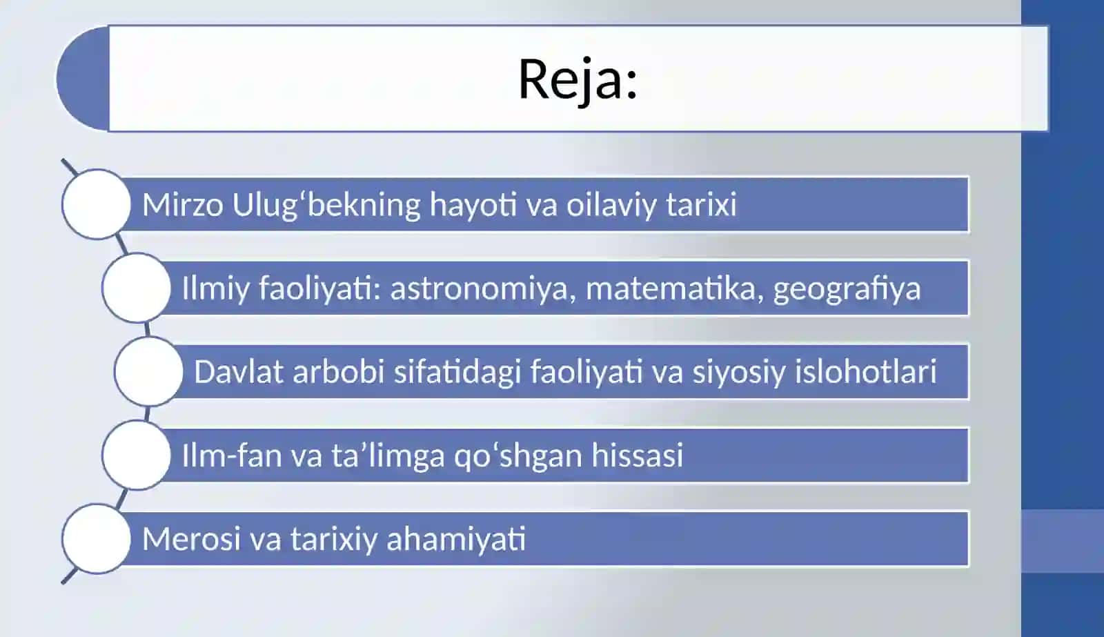 MIRZOULUGʻBEKDAVLAT ARBOBI VA BUYUK OLIM 2