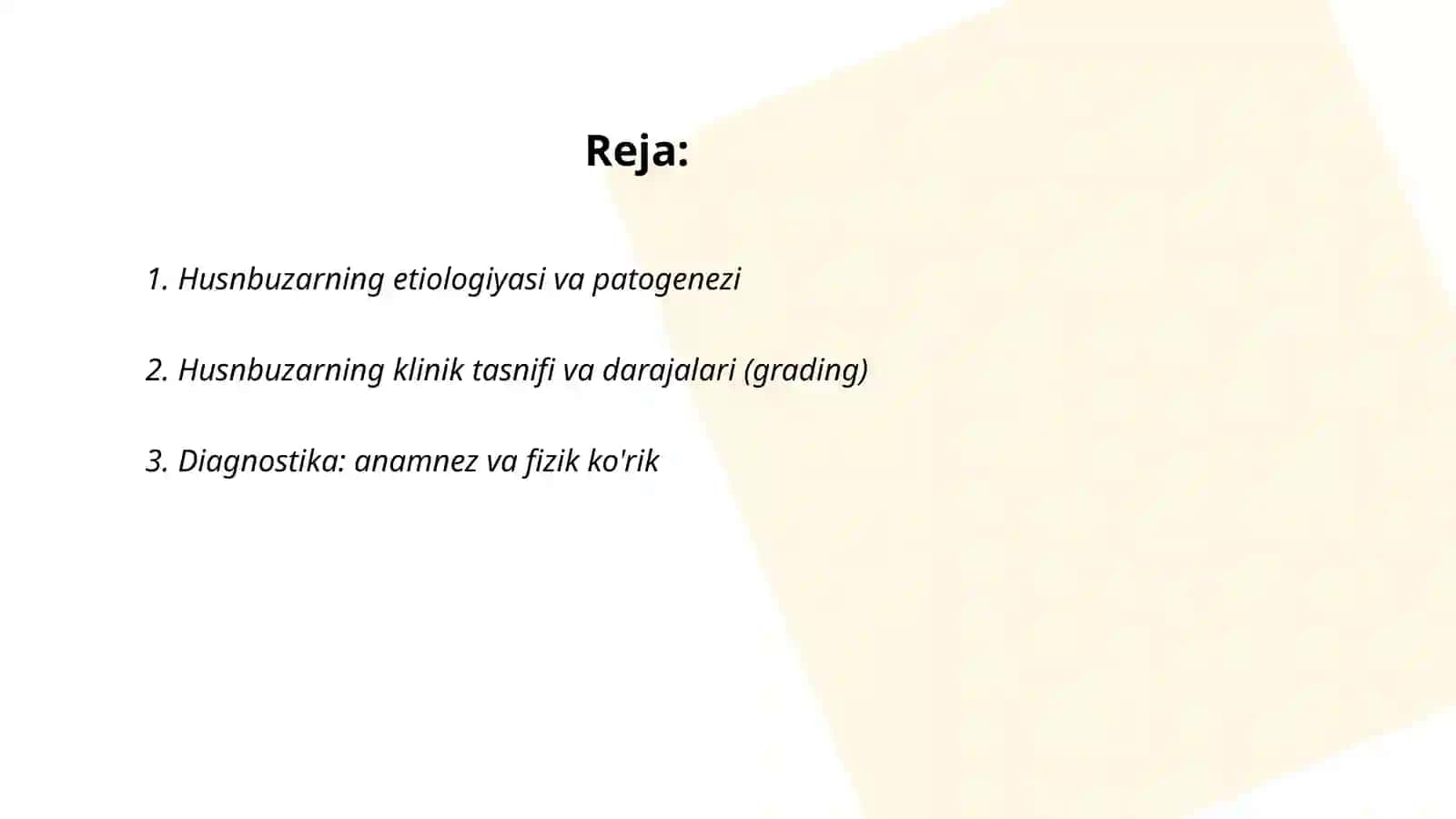 Husnbuzararni davolash usullari,  diagnostikasi 2