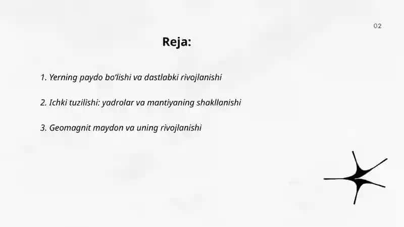 Yer taraqqiyotining umumiy xususiyatlari 2