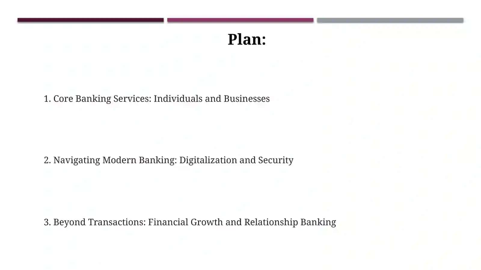 Banking services for infividuals and business 2