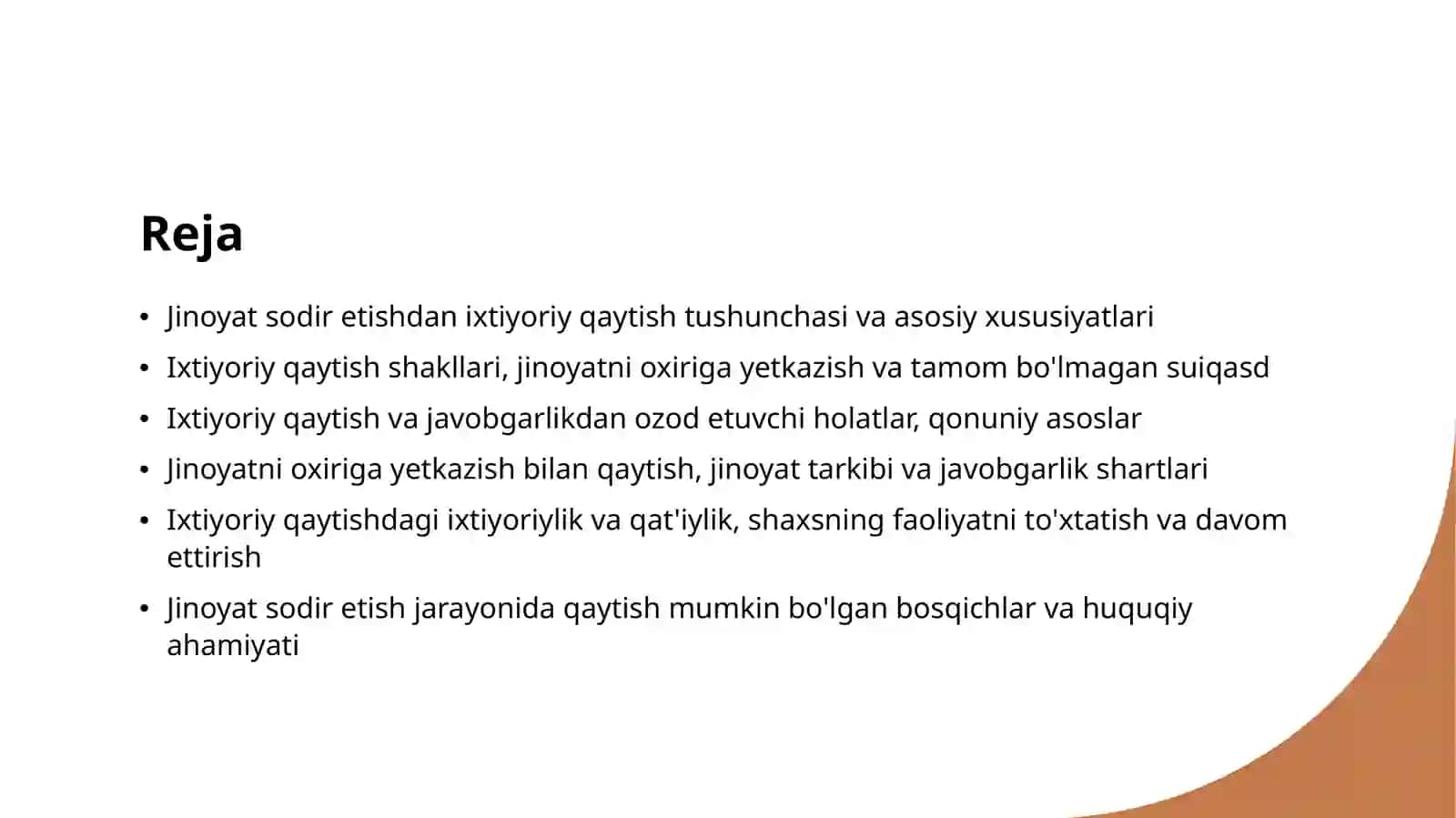 Jinoyat sodir etishdan ixtiyoriy qaytish 2