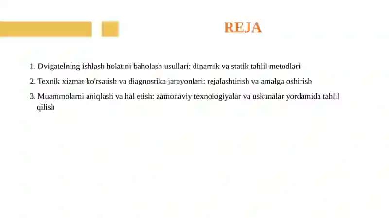 Dvigatelni texnik holatini aniqlash usullari 2