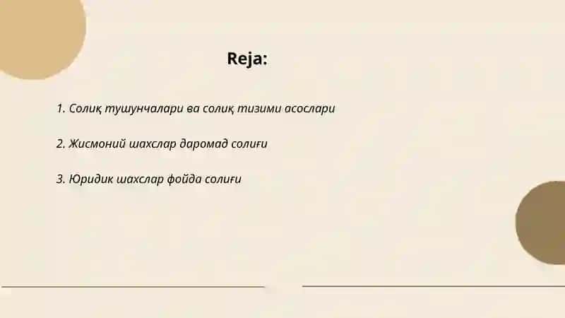 Соликлар ва йигимлар 2