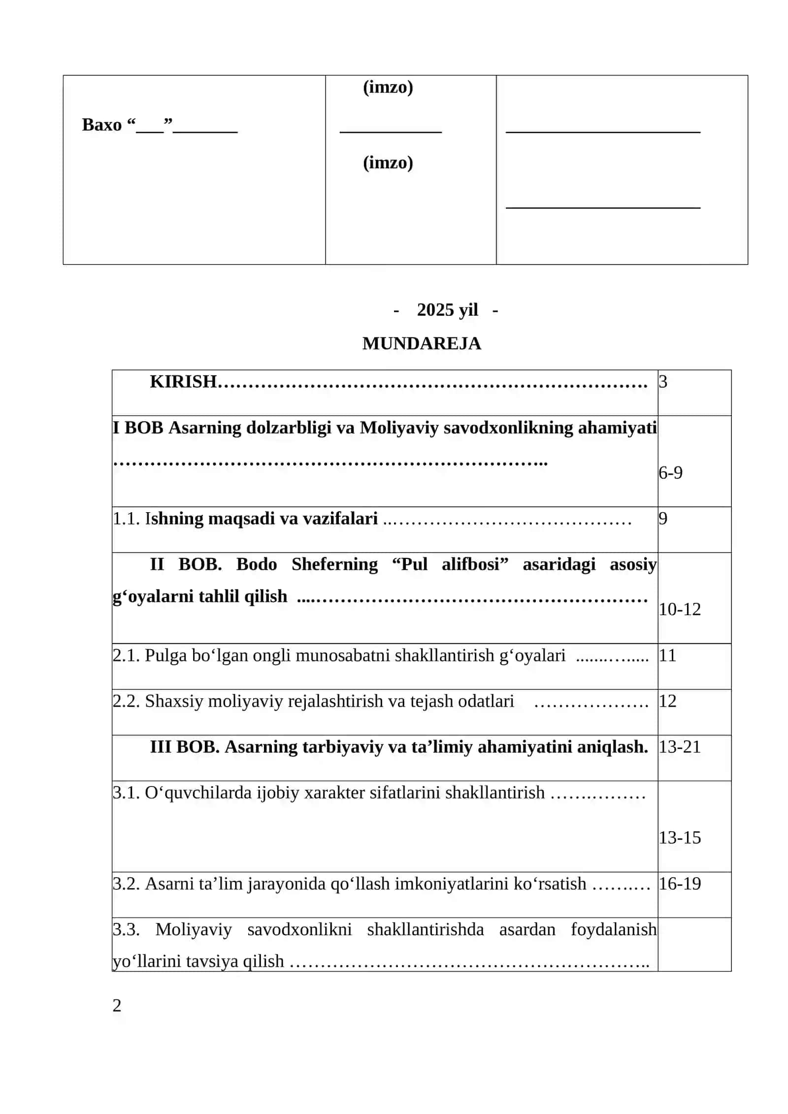 BODO SHEFERNING PUL ALIFBOSI ASARI 2